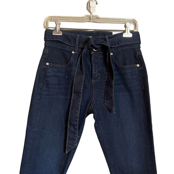 NWT! Loft dark wash belted jeans. Size 2P - Picture 2 of 9